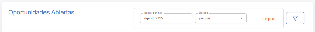 filtros general de oportunidades